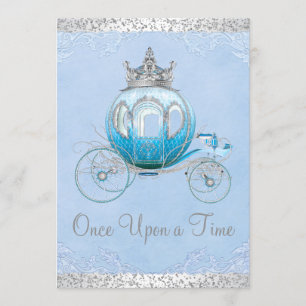 Convites De Cinderella princesa Aniversário uma vez