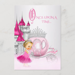 Convites De Cinderella princesa Aniversário uma vez