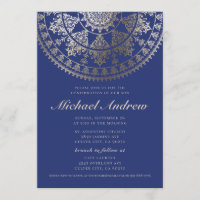 Convites de Confirmação | Gold Foil Mandala