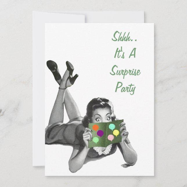 Convites de Convites de Anúncios de Festas Retro-S (Frente)