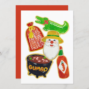 Convites de Cookies de Natal Cajun