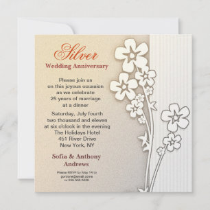 convites de design de aniversário de casamento de