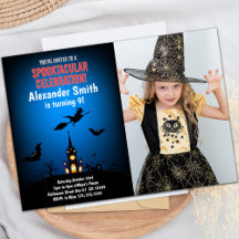 Convites de Dia das Bruxas com Foto
