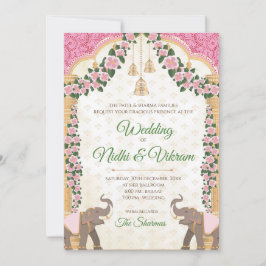 Convites de elefante & convites de casamento hindu