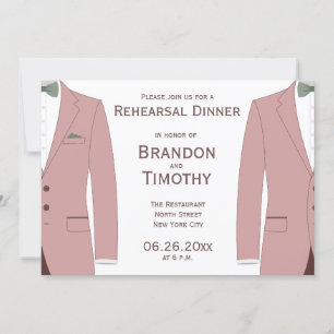 Convites De Ensaio De Casamento De Gay De Cor Rosa