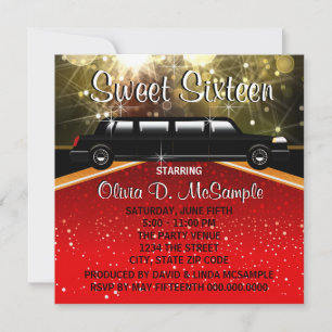 Convites de Estrela de Cinema do Tapete Vermelho c