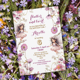 Convites de fada selvagem Lavanda Pixie