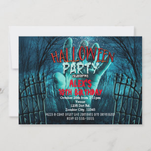 Convites de festa à fantasia de Halloween assombra