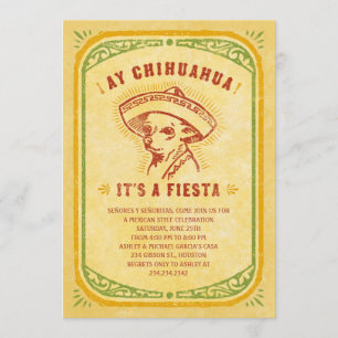 Convites de Festa - Aye Chihauhau Vintage Mexicano