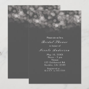 Convites de festa chiques com luzes mínimas modern