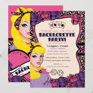 Convites de festa com estampa de leopardo rosa