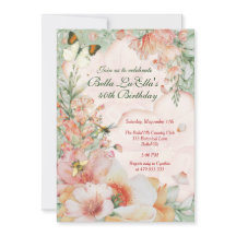 Convites de Festa com Tema Floral de Jardim