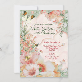 Convites de Festa com Tema Floral de Jardim