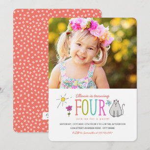 Convites de Festa de Aniversário com Portas Colori