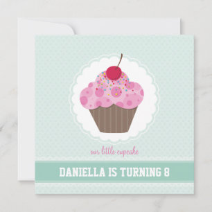 CONVITES DE festa de aniversário: cupcake 1SQ