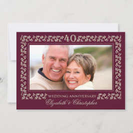 Convites de festa de aniversário de 40 anos de cas