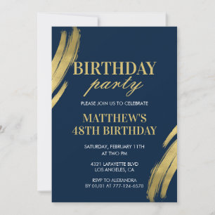 Convites de festa de aniversário de 48 anos Chic M