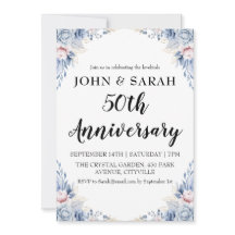 convites de festa de aniversário de 50 anos florai