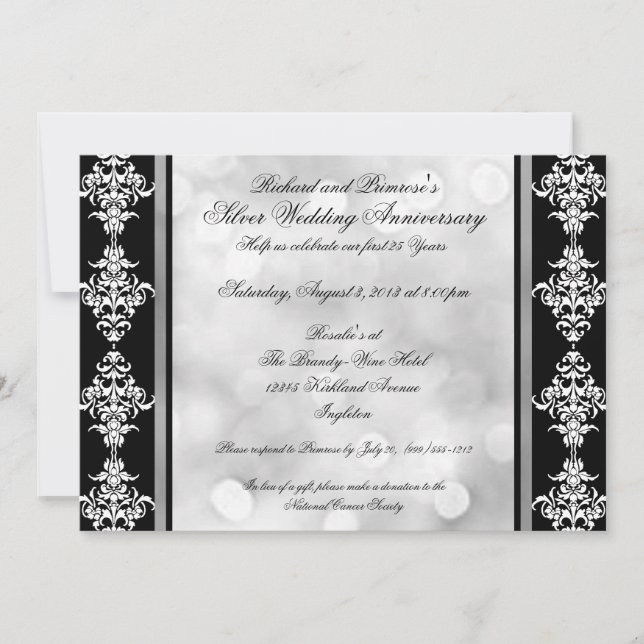 Convites de festa de aniversário de casamento pers (Frente)