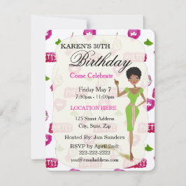 Convites de Festa de aniversario de meninas Bonito