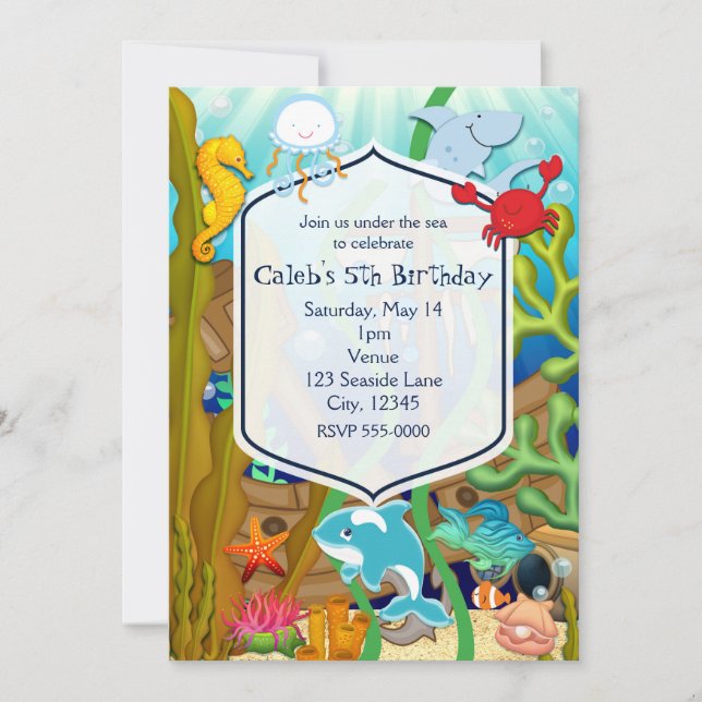 Convites de festa de aniversário infantil Divertid (Frente)
