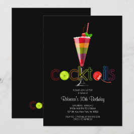 Convites de Festa de Cocktail Arco-Íris