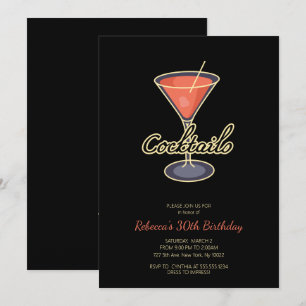 Convites de Festa de Cocktail em Estilo Retrô