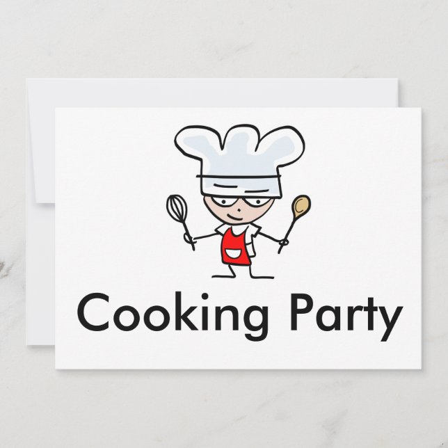 Convites de festa de culinária (Frente)