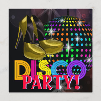 Convites de Festa de Dança Disco Bola de Espelho