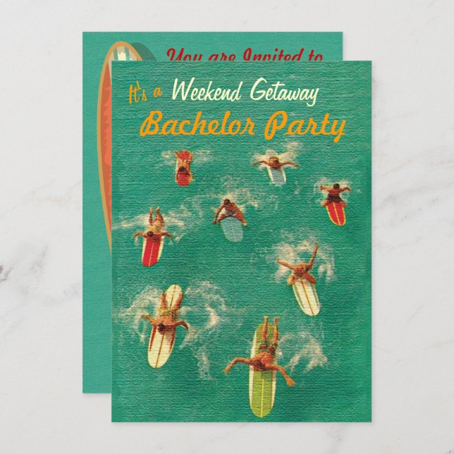 Convites de Festa de Despedida de Solteiro de Fim  (Frente/Verso)