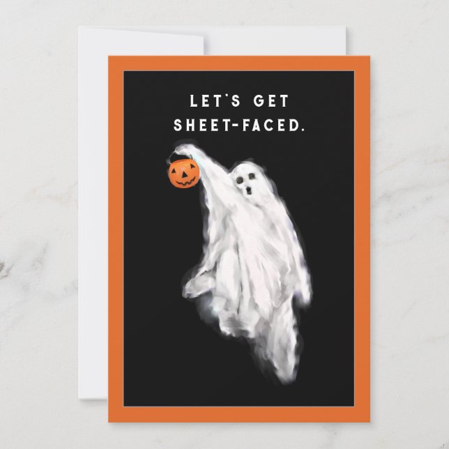 Convites de Festa de Fantasmas de Halloween (Frente)