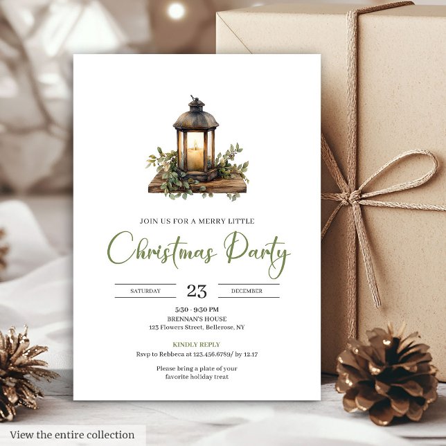 Convites de Festa de Fim de Ano Botânicos Boho Chi (Chic Boho Botanical Earthy Holiday Party Invitation)