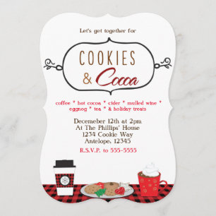 Convites de Festa de Fim de Ano COOKIES & COCOA