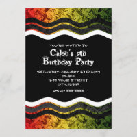 Convites de Festa de Fumaça Verde Amarela Vermelha