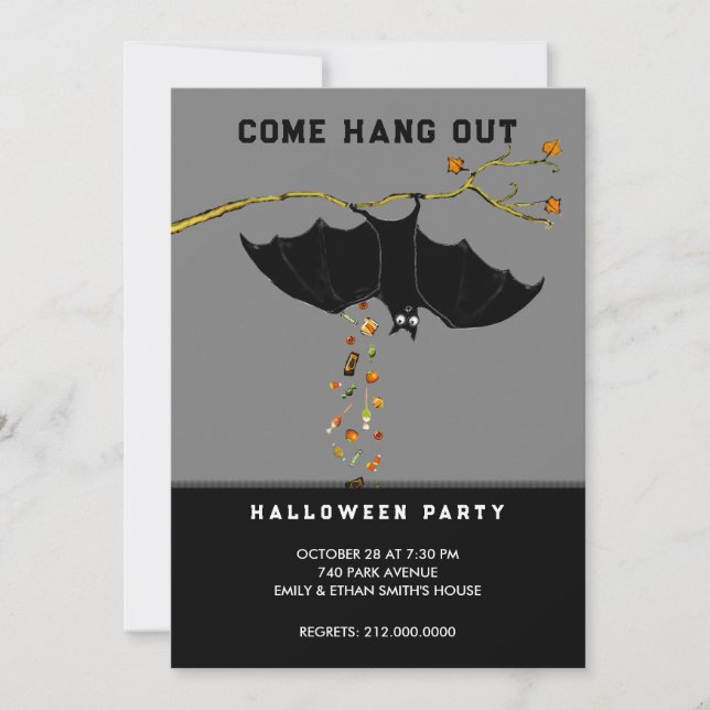 Convites de Festa de Halloween (Frente)