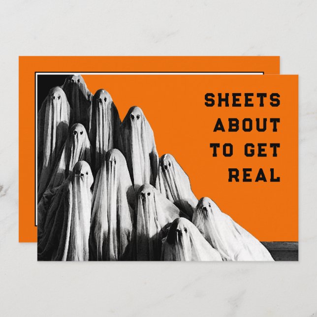 Convites de Festa de Halloween (Frente/Verso)