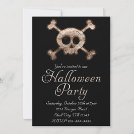 Convites de Festa de HALLOWEEN com Ossos de Caveir