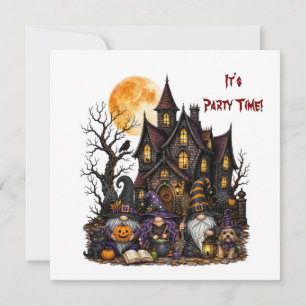 Convites de festa de Halloween do Gnome