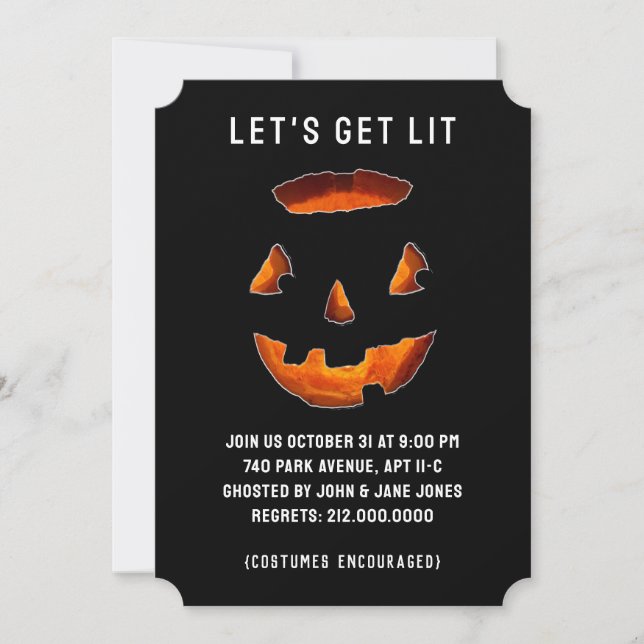 Convites de Festa de Halloween para Adultos (Frente)