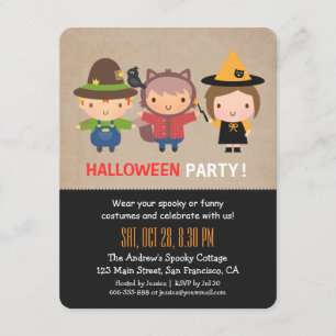 Convites de Festa de Halloween para Crianças Grung
