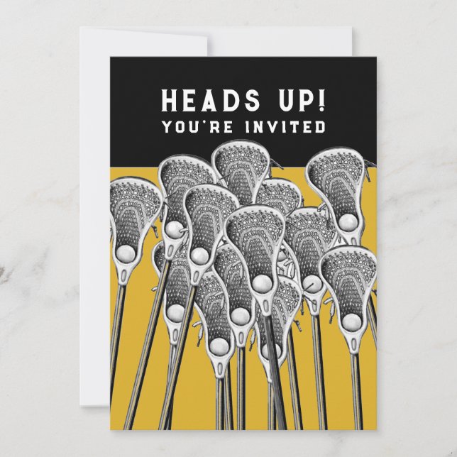 Convites de Festa de Lacrosse (Frente)