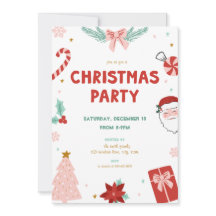 Convites de festa de Natal para crianças com tema