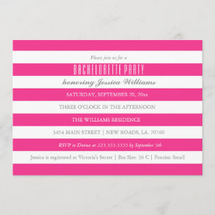 Convites de Festa de solteira com Faixa-a-Rosa