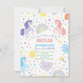 Convites de festa em cartões postais Pretty Little