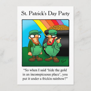 Convites de festa engraçados do Dia de São Patríci