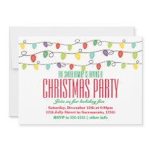 Convites de Festa Festiva de Luzes de Natal