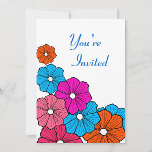 Convites de festa havaiana retrô Luau do Havaí