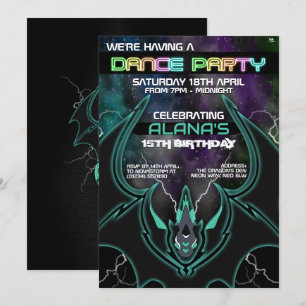 Convites de festa Nova Dragon Glow