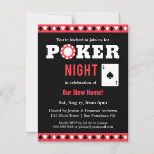 Convites de Festa para Noite de Jogo de Poker Mode