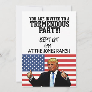 CONVITES DE FESTA PERSONALIZADOS DE DONALD TRUMP